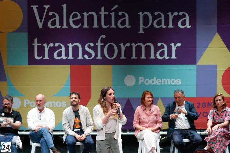 Irene Montero respalda a María Marín y Elvira Medina, candidatas de cambio en Murcia.