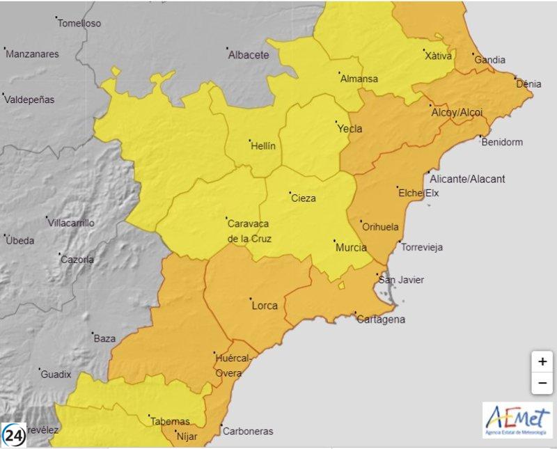 Plan Inunmur en alerta cero por la Dirección de Seguridad Ciudadana y Emergencias.