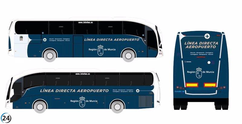 La Comunidad lanzará servicio de autobús gratuito para conectar aeropuerto con Murcia y Cartagena el 5 de junio.