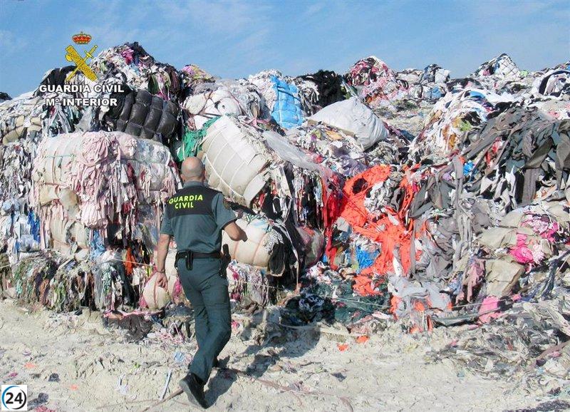 Intervienen en Molina (Murcia) 800 toneladas de residuos textiles importados ilegalmente de Marruecos