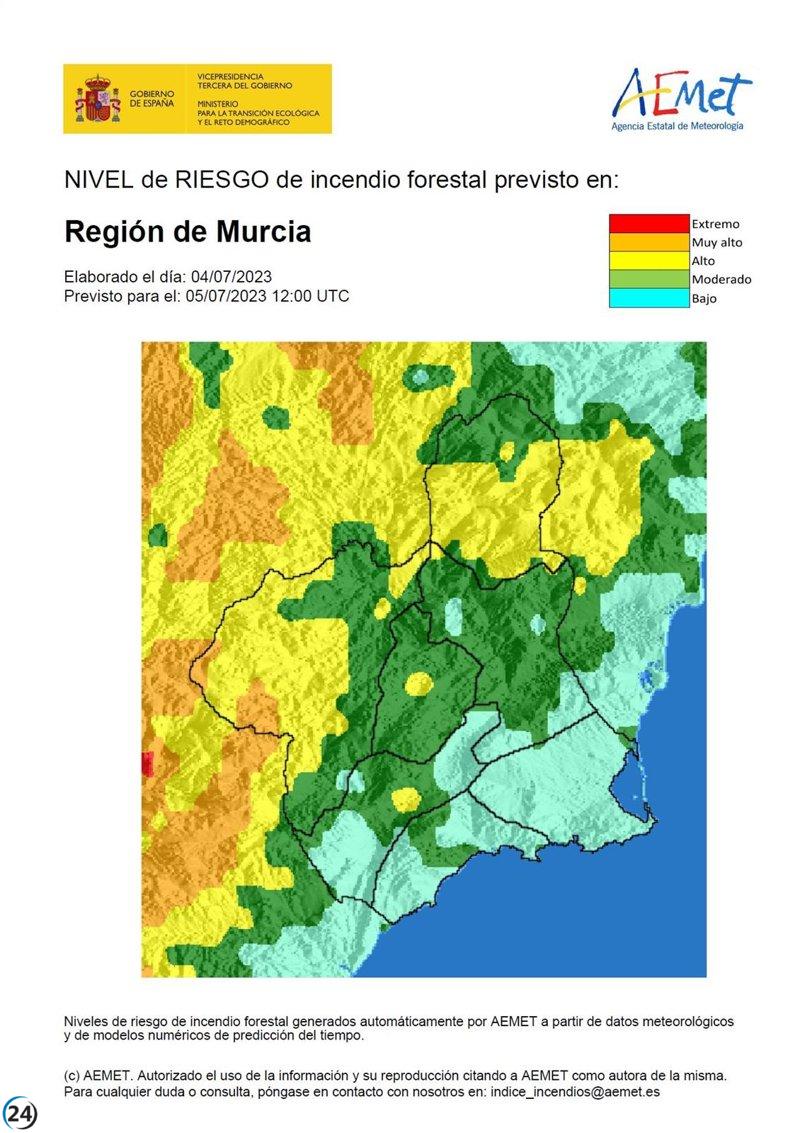 Altiplano y Noroeste: Alto riesgo de incendio forestal este miércoles