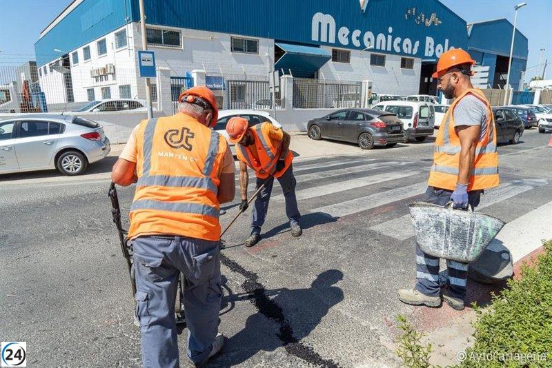 El servicio de respuesta rápida del Ayuntamiento de Cartagena soluciona más de 170 reparaciones en tres meses.
