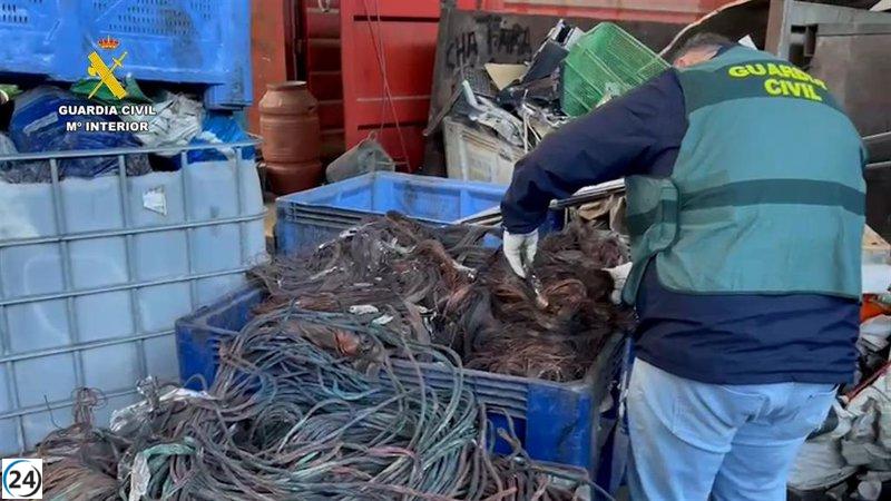 La Guardia Civil detiene banda que robaba cable de cobre en Murcia, Alicante y Albacete