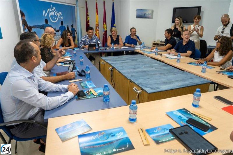 Ayuntamiento de Cartagena edifica un complejo polivalente en La Manga e instalará un mirador en la gola de Marchamalo.