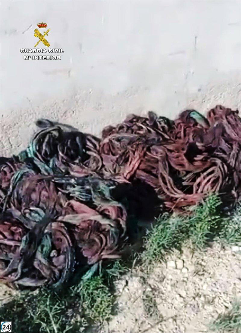 Cuatro arrestados por el robo de mangueras de cobre en cantera de Yecla (Murcia)