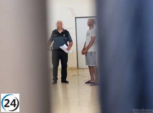 Acusado de homicidio, el presunto asesino de su ex pareja en Cieza es enviado a prisión sin fianza.