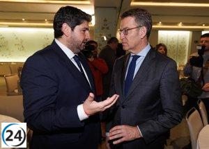 Núñez Feijóo se compromete con las reivindicaciones de López Miras para la Región de Murcia