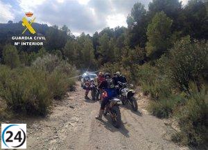 Guardia Civil aprehende a 6 infractores en monte prohibido de Totana