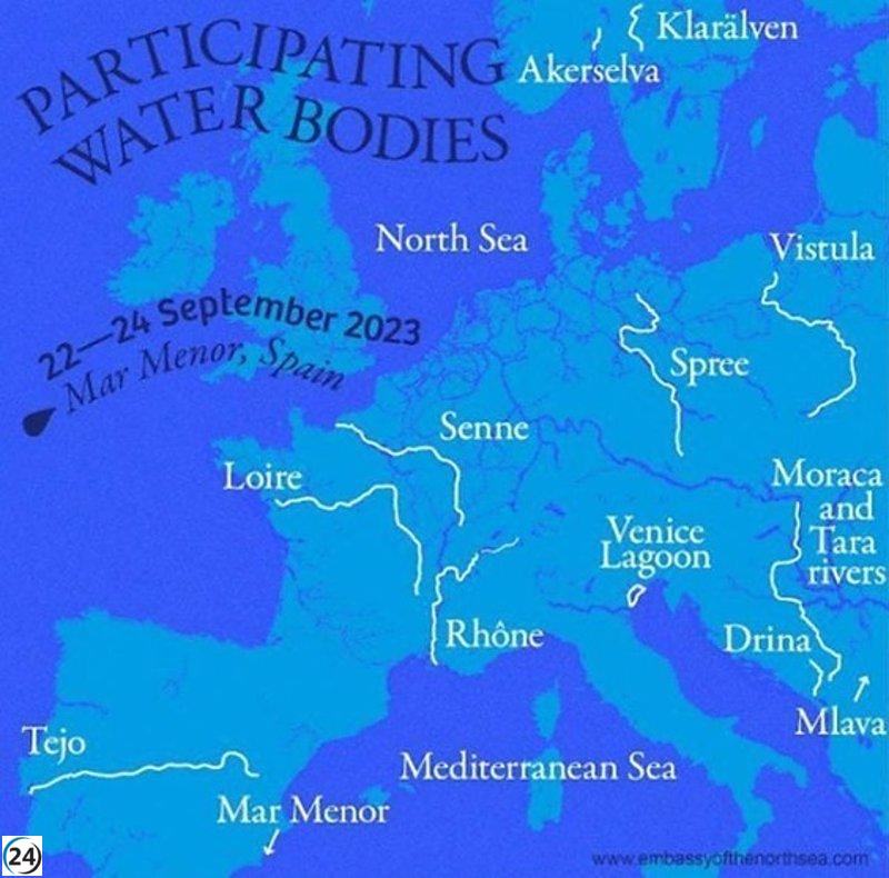 Los Alcázares inauguran histórica Confluencia de Masas de Agua Europeas.