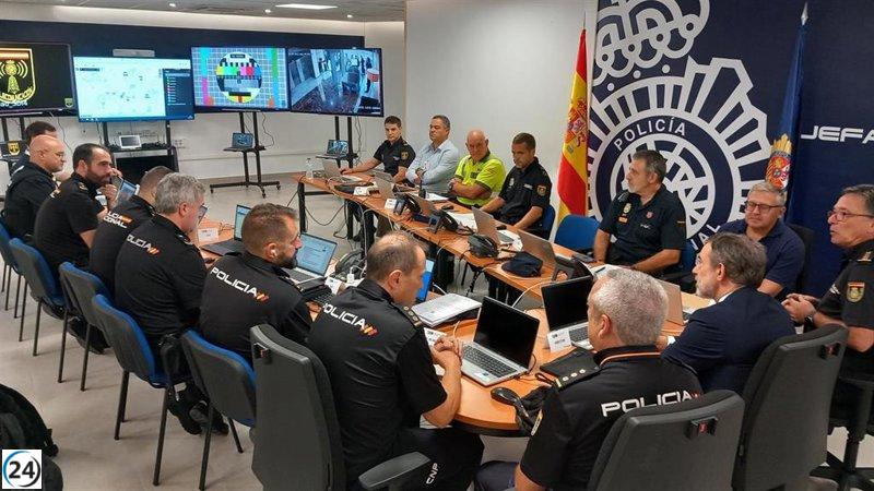 La Policía Nacional activa plan de seguridad para la cumbre de la UE en Murcia.