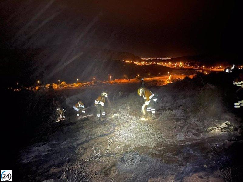 Brigadas forestales persisten en el combate del incendio en Cartagena.