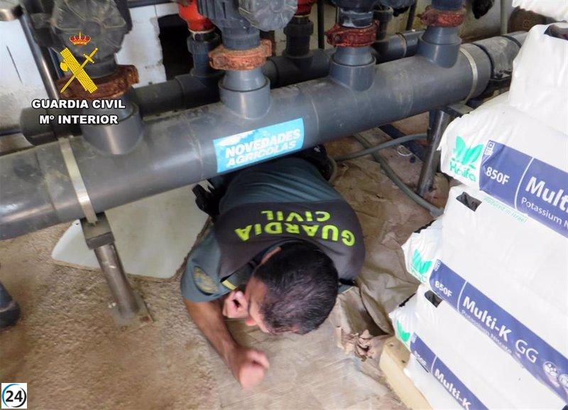 Tres empresarios agrícolas de Alhama de Murcia bajo investigación de la Guardia Civil por robo de agua