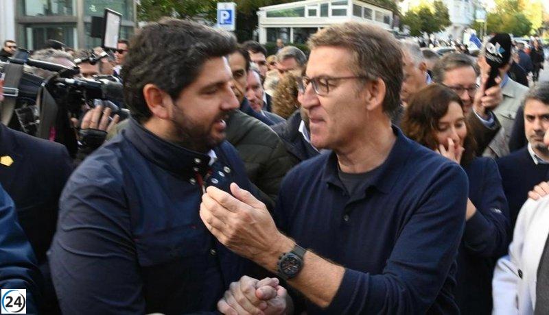 Sánchez se asegura el respaldo de los separatistas catalanes pero no de la mayoría de los españoles, afirma López Miras