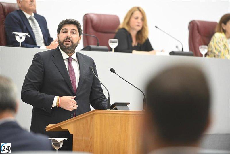 López Miras pide explicar en la Asamblea recurso contra ley de amnistía ante el TC