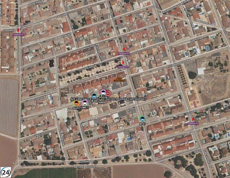 Incendio en Pozo Estrecho deja tres heridos en Cartagena (Murcia)