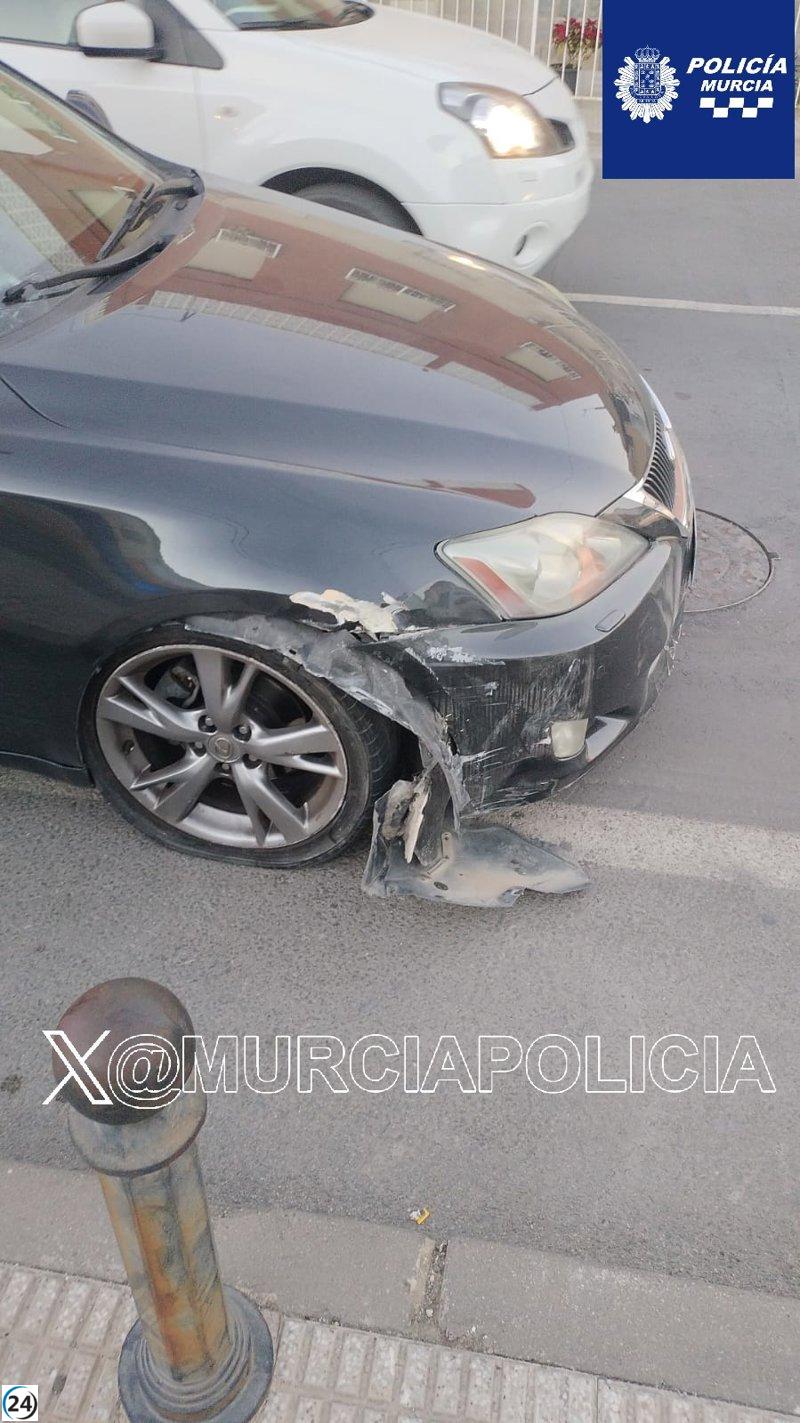 Conductor ebrio arrolla menores y colisiona con muro en Murcia